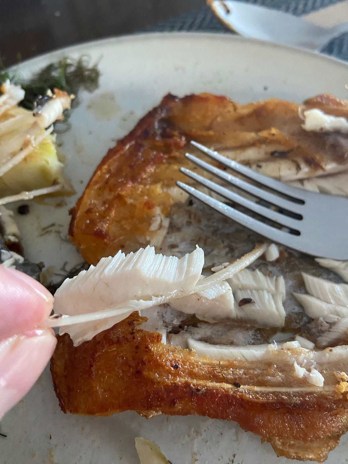 Costillas del pescado Pacu