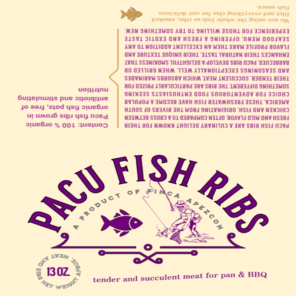 Costillas del pescado Pacu