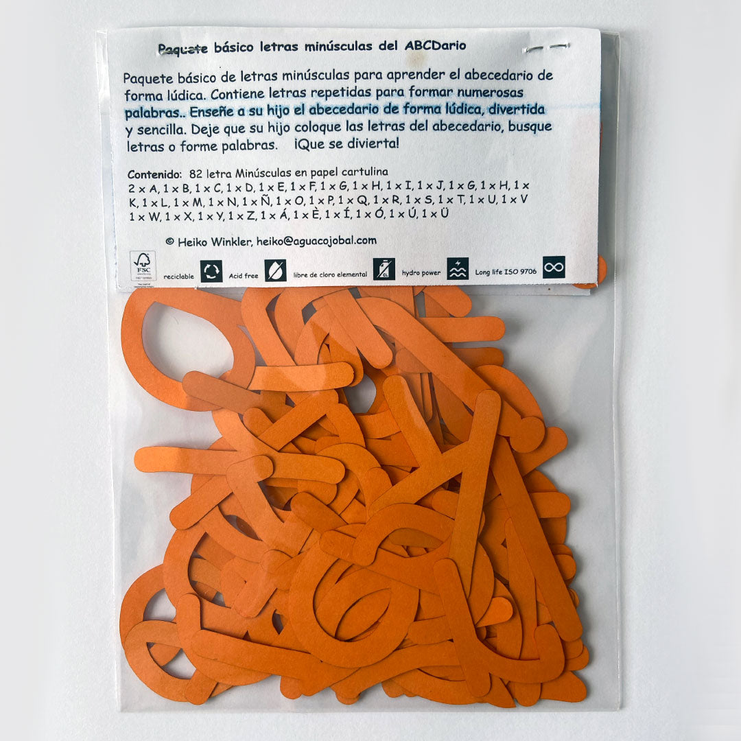 Letras minúsculas del ABCDario